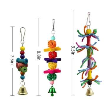 Deloky Bird Swing Toys for Small Birds - 8 Packs