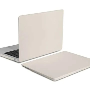 Batianda Compatible with New MacBook Air 13 inch Case 2024 Model A3113 M3 Chip A2681 M2, Rubberized Smooth Touch Plastic Protective Hard Shell Case Soft Keyboard Cover, Rock Grey