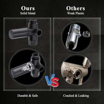 Veken 11.8 Inch High Pressure Rain Shower Head -Shower Heads with 5 Modes Handheld Spray Combo- Wide RainFall shower with 70" Hose - Adjustable Dual Showerhead with Anti-Clog Nozzles- Matte Black