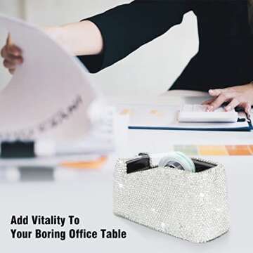 Elegant KEYPOWER Bling Crystal Desktop Tape Dispenser