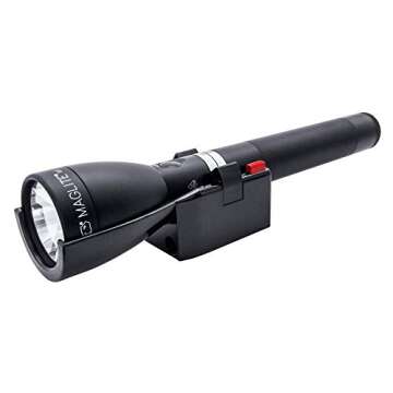 Maglite, Rechargeable LED Flashlight, System 1, 12 Volt DC Cigarette Lighter Adapter or 120 Volt AC Converter, Black