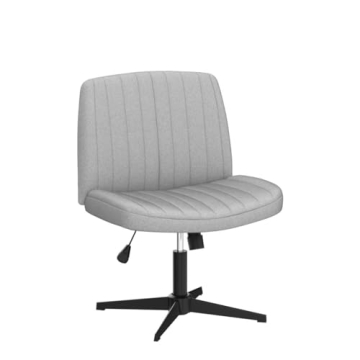 OLIXIS Adjustable Armless Fabric Desk Chair