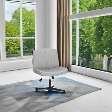 OLIXIS Adjustable Armless Fabric Desk Chair
