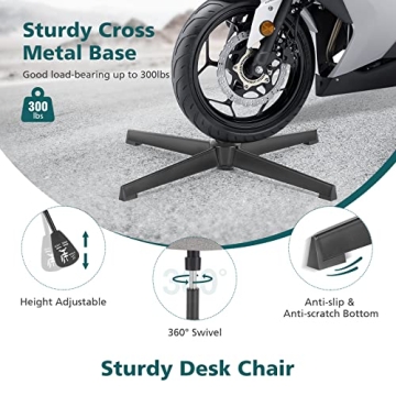 OLIXIS Adjustable Armless Fabric Desk Chair