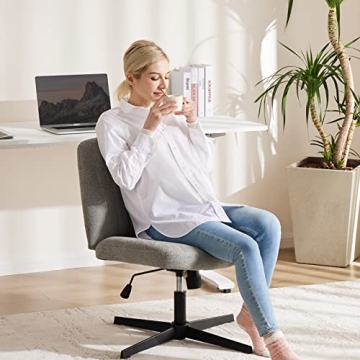 OLIXIS Adjustable Armless Fabric Desk Chair