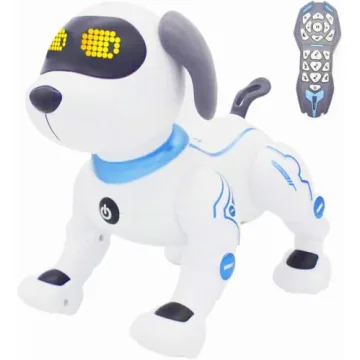Fisca RC Robot Dog Toy Voice Control Electronic Stunt Puppy
