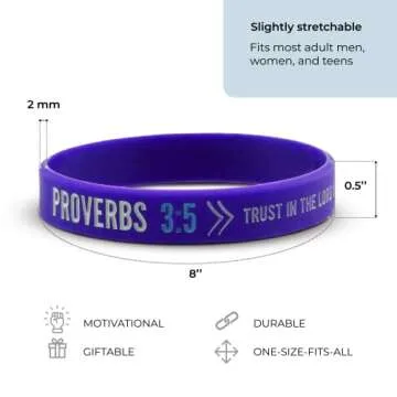 Ezekiel Gift Co. Colorful Bible Wristbands 12-Pack