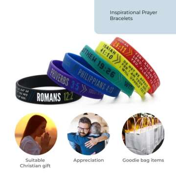 Ezekiel Gift Co. Colorful Bible Wristbands 12-Pack