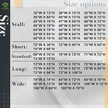 N&Y HOME Extra Long Washable Fabric Shower Curtain 72x108