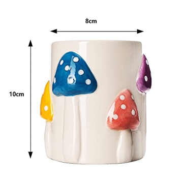 GUTE Colorful Mushrooms Planters Cute Rainbow Planters