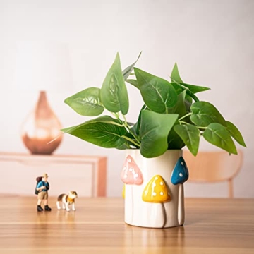 GUTE Colorful Mushrooms Planters Cute Rainbow Planters