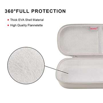 BOVKE Travel Carrying Case Compatible with 3M Littmann Classic III, Lightweight II S.E, MDF Acoustica Deluxe Stethoscopes - Extra Room for Medical Scissors EMT Trauma Shears and LED Penlight, Grey