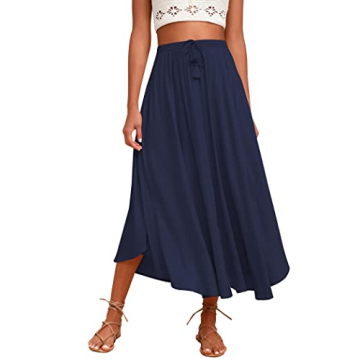 Zeagoo Women's Lightweight Maxi Long Skirt - Casual Flowing Elegance for Summer