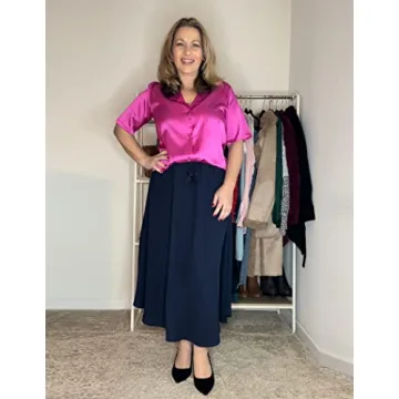 Zeagoo Women's Lightweight Casual Maxi Skirt for Summer Fashion