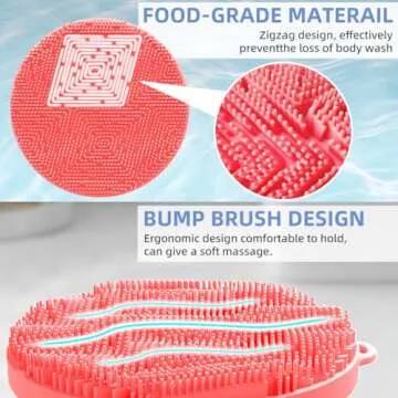 Silicone Body Brush Scrubber for Gentle Exfoliation and Cleansing