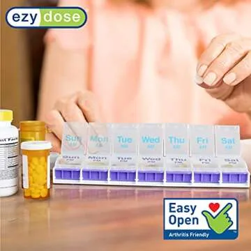 Ezy Dose 7 Day Pill Organizer - Secure and Convenient