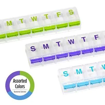 Ezy Dose 7 Day Pill Organizer - Secure and Convenient