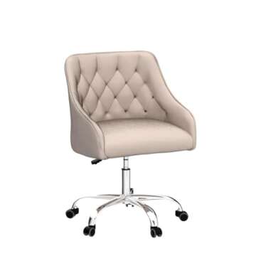 Stylish Velvet Swivel Chair with Adjustable Height