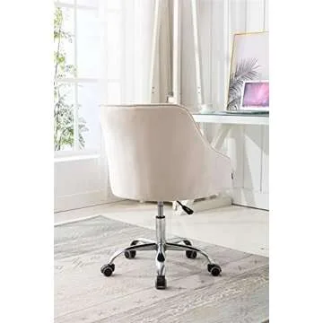 Stylish Velvet Swivel Chair with Adjustable Height