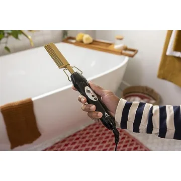 Professional Heat Ceramic Press Comb for Hair