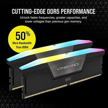 CORSAIR VENGEANCE RGB DDR5 RAM 32GB 5600MHz Performance Upgrade