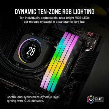 CORSAIR VENGEANCE RGB DDR5 RAM 32GB 5600MHz Performance Upgrade