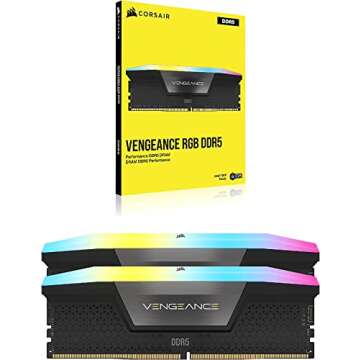 CORSAIR VENGEANCE RGB DDR5 RAM 32GB 5600MHz Performance Upgrade