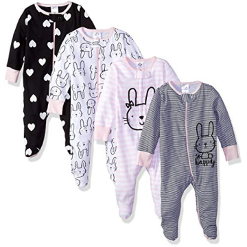 Gerber Baby Girls 4 Pack Footie Sleepers for Preemies