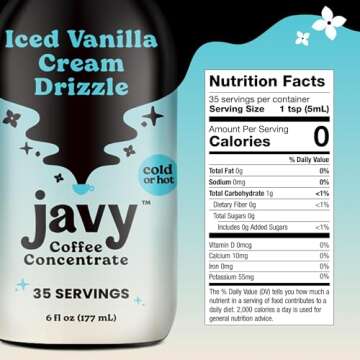 Javy Coffee Concentrate - Cold Brew Coffee, Perfect for Instant Iced Coffee, Cold Brewed Coffee and ...