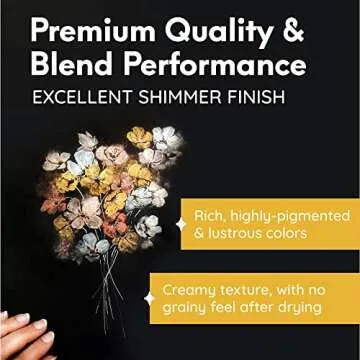 Komorebi Metallic Watercolor Paint Set – Set of 6 Shimmery Premium Colors – Portable and Lightweight – Perfect for Artists, Students, Kids & Hobbyists