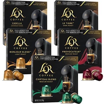 L'OR Coffee Pods - Flavored Variety Pack of 50 Capsules for Coffee Lovers, Aluminum Single Cup Pods ...