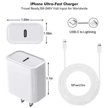 Fast iPhone Charger, Quick 10Foot USBC Wall Charger Phone Charger 2Pack 20W PD USB C Fast Charger Block + 10FT Lightning Fast Charging Cable for iPhone 14/Pro/Pro Max/Plus/13/12/11/XS/XR/X/SE2022/iPad