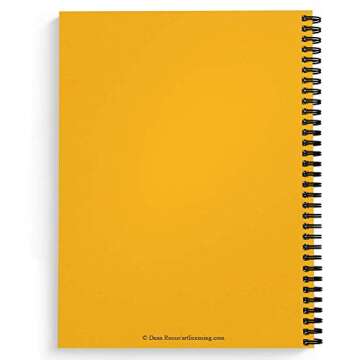 Softcover Lion Good Dean Russo 8.5" x 11" Spiral Notebook/Journal, 120 Wide Ruled Pages, Durable Glo...