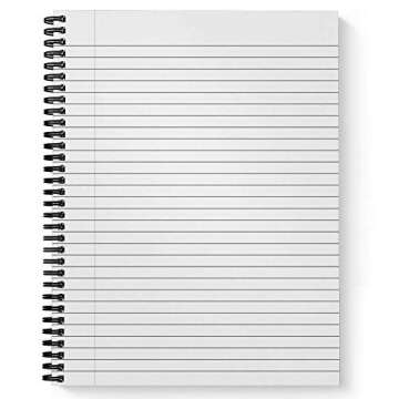 Softcover Lion Good Dean Russo 8.5" x 11" Spiral Notebook/Journal, 120 Wide Ruled Pages, Durable Gloss Laminated Cover, Black Wire-o Spiral. Made in the USA