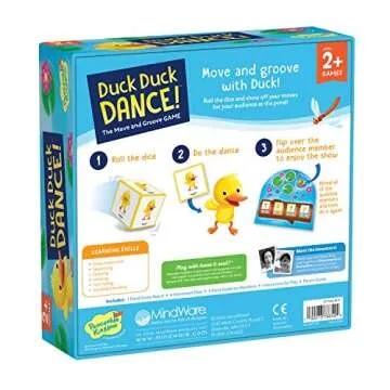 Peaceable Kingdom Games for Parents & Their 2-Year-olds: Duck Duck Dance - Toddler & Preschool Board Game of Moving Your Body & Following Directions