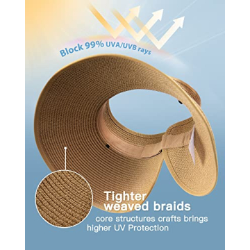 FURTALK Women's Sun Visor Hat Wide Brim UV Protection