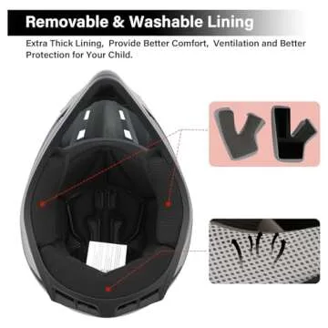 TCMT Youth Motocross Helmet & Goggles Set for Kids