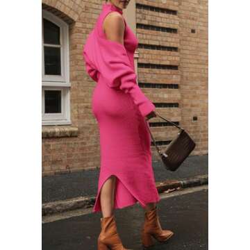 PRETTYGARDEN Women's Fall Two Piece Outfits Bodycon Maxi Tank Dress with Cropped Cardigan Knit Sets ...