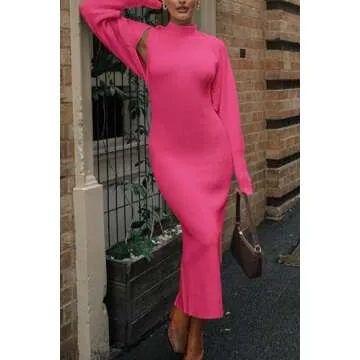 PRETTYGARDEN Fall Maxi Dress and Cardigan Set for Women