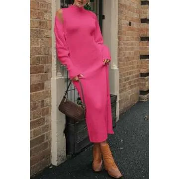 PRETTYGARDEN Fall Maxi Dress and Cardigan Set for Women