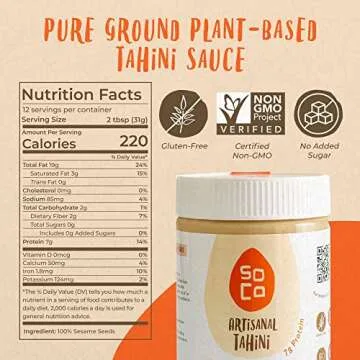 SoCo Artisanal Tahini Paste - Pure Plant-Based Goodness