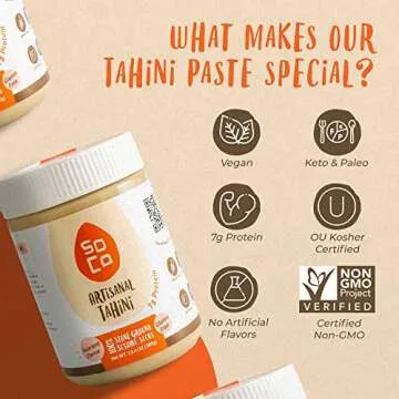 SoCo Artisanal Tahini Paste - Pure Plant-Based Goodness