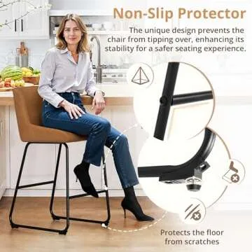 LUE BONA 26" Counter Height Bar Stools - Modern Comfort for Kitchen