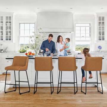 LUE BONA 26" Counter Height Bar Stools - Modern Comfort for Kitchen