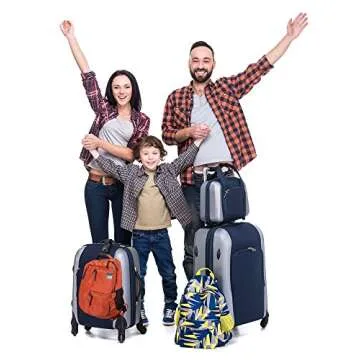 Frienda Add a Bag Luggage Strap Adjustable Suitcase Belt Straps Accessories for Connecting Luggage (Black-4 Pieces)