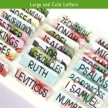 Floral Decorative Bible Tabs for Women and Girls