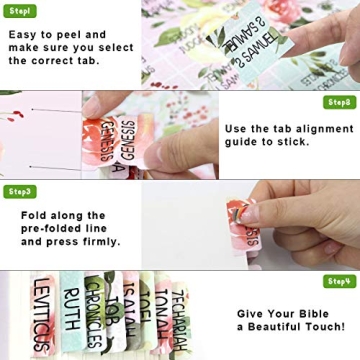 Floral Decorative Bible Tabs for Women and Girls