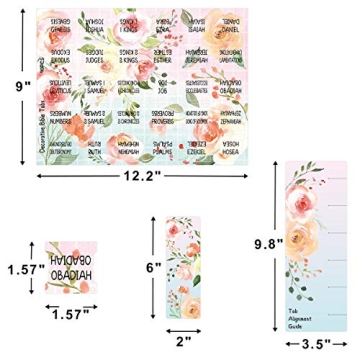Floral Decorative Bible Tabs for Women and Girls