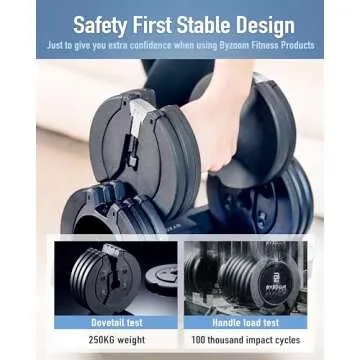 BYZOOM FITNESS Adjustable Dumbbell Set for Home Gym