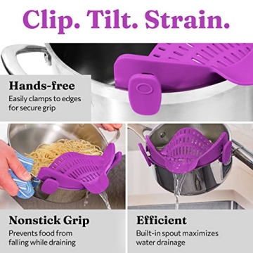 Kitchen Gizmo Snap N Strain Pot Strainer - Versatile & Fun